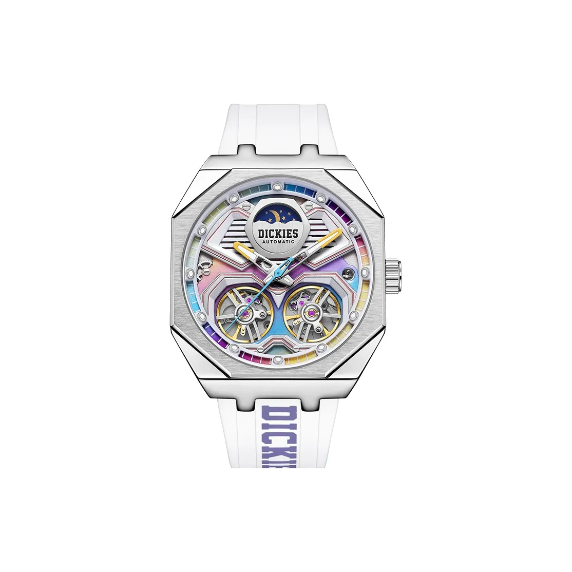 Dickies Наручные часы Механический механизм Силиконовый ремешок Многоцветный циферблат часов Мужские часы