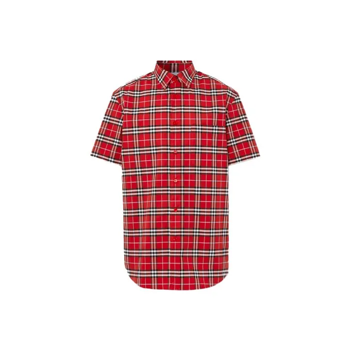 Burberry Shirts Men's Spicy Pepper Red