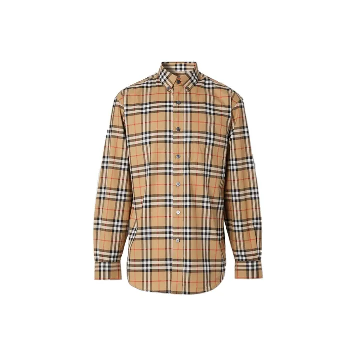 Burberry Shirt Men's Classical Yellow