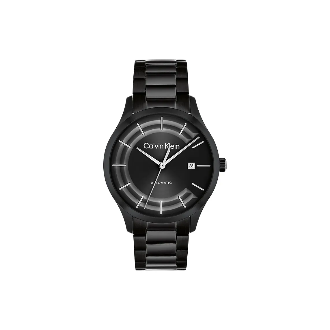 CALVIN KLEIN Knight Wrist Watch Automatic Mechanical Movement Steel Strap 40mm Black Dial Unisex