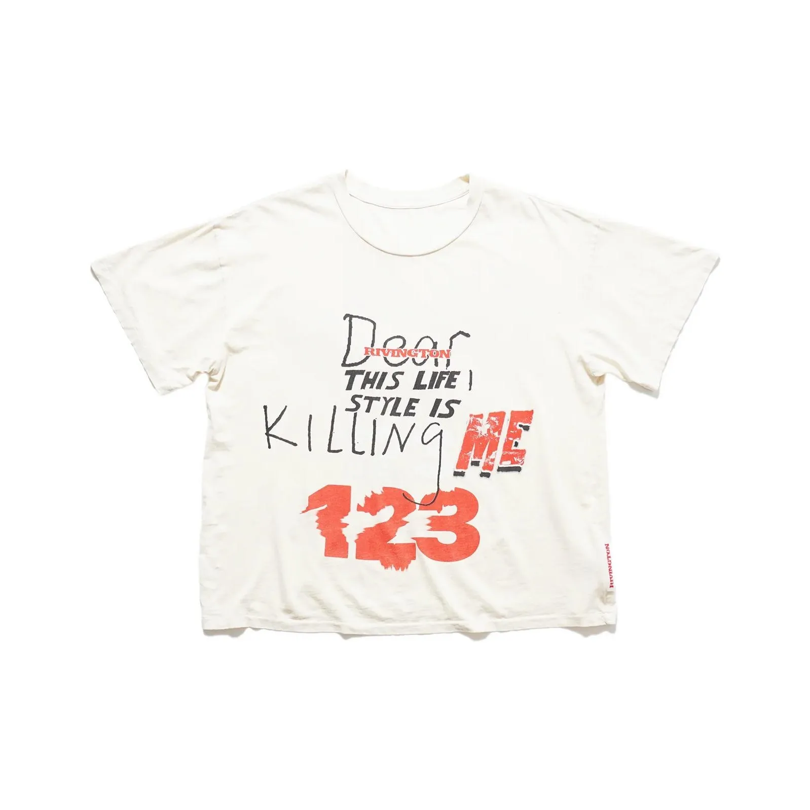 RRR 123 FW24 T Рубашка Мужская Винтажная Белая