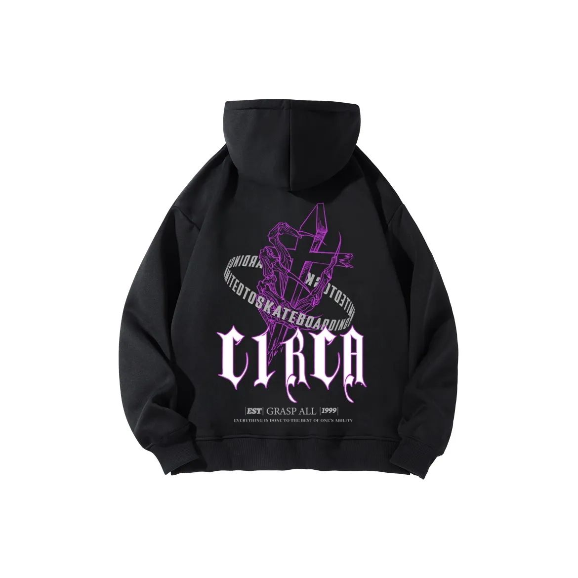 C1RCA American Luxury Streetwear Vintage Cross Letter Logo Print Sweatshirt Unisex