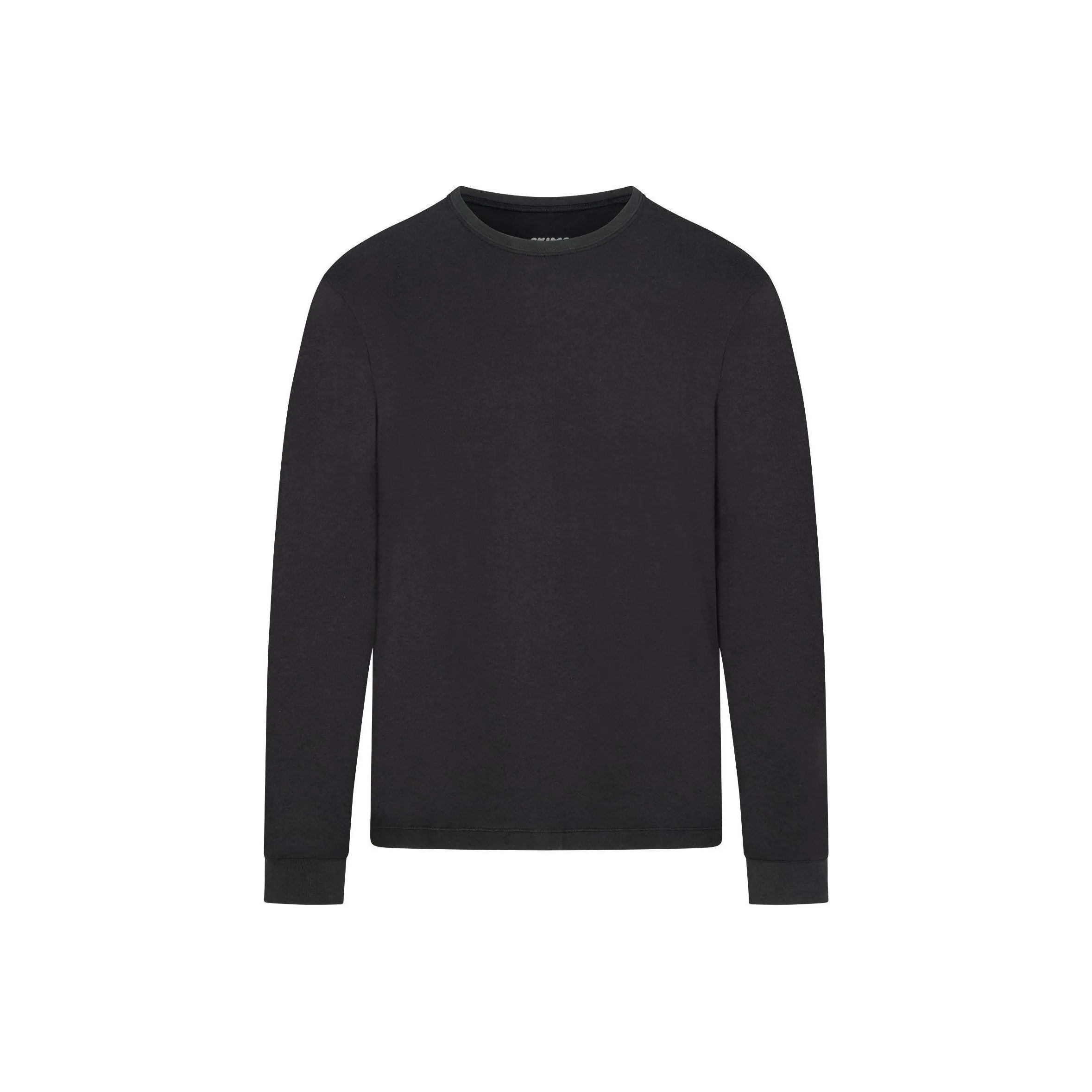 SKIMS Хлопок MENS Классический Длинный Рукав Т-Рубашка Т-Рубашка Мужская Onyx Agate