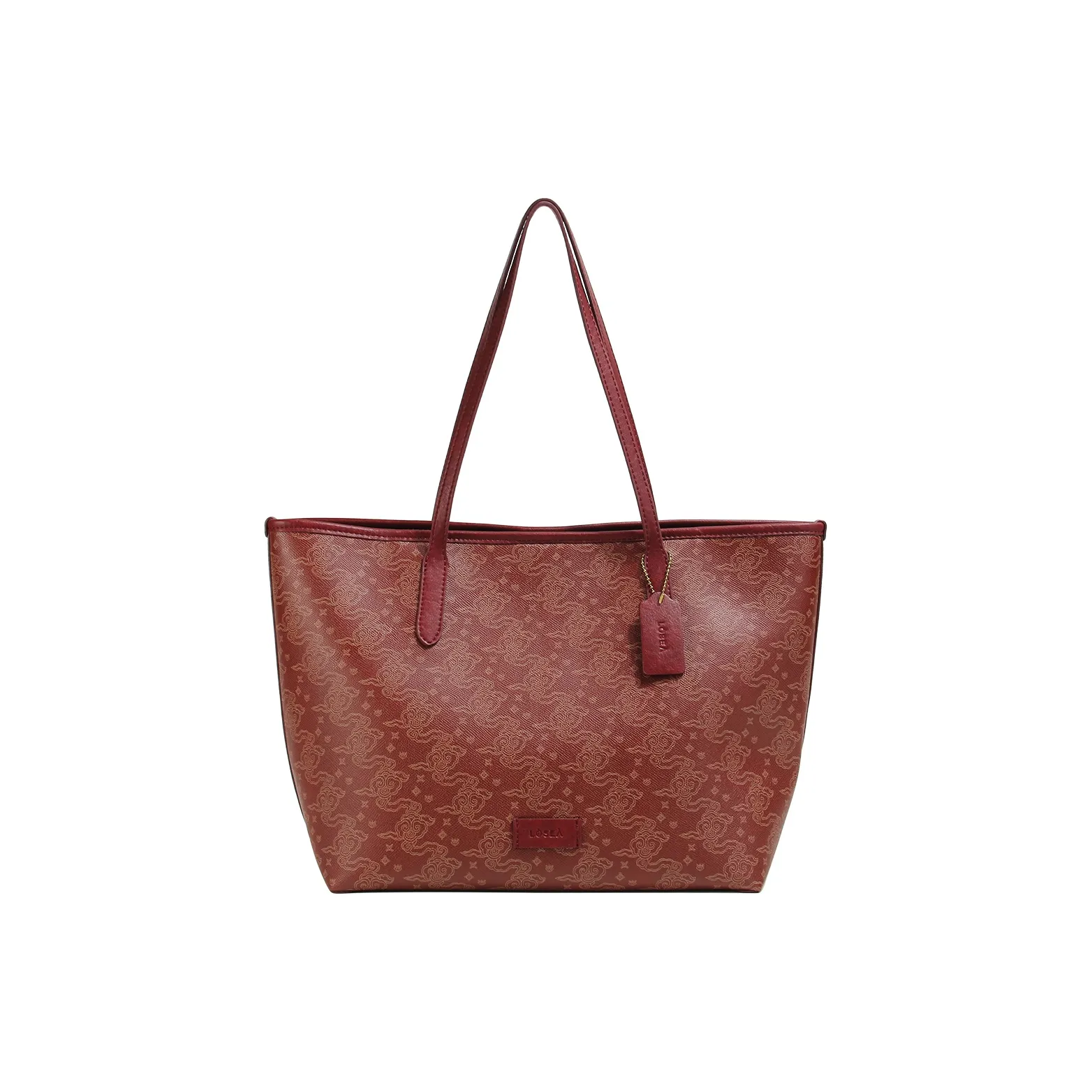 LOSEA ПУ (полиуретан) Сумка-тоут на плечо большая женская цвет вермильон