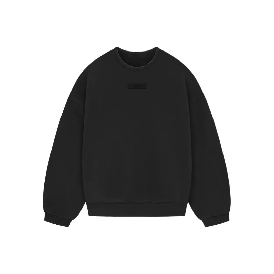 Fear Of God Essentials SS24 Drop2 Crewneck Толстовка Мужская Глубокий Черный Глубокий Черный