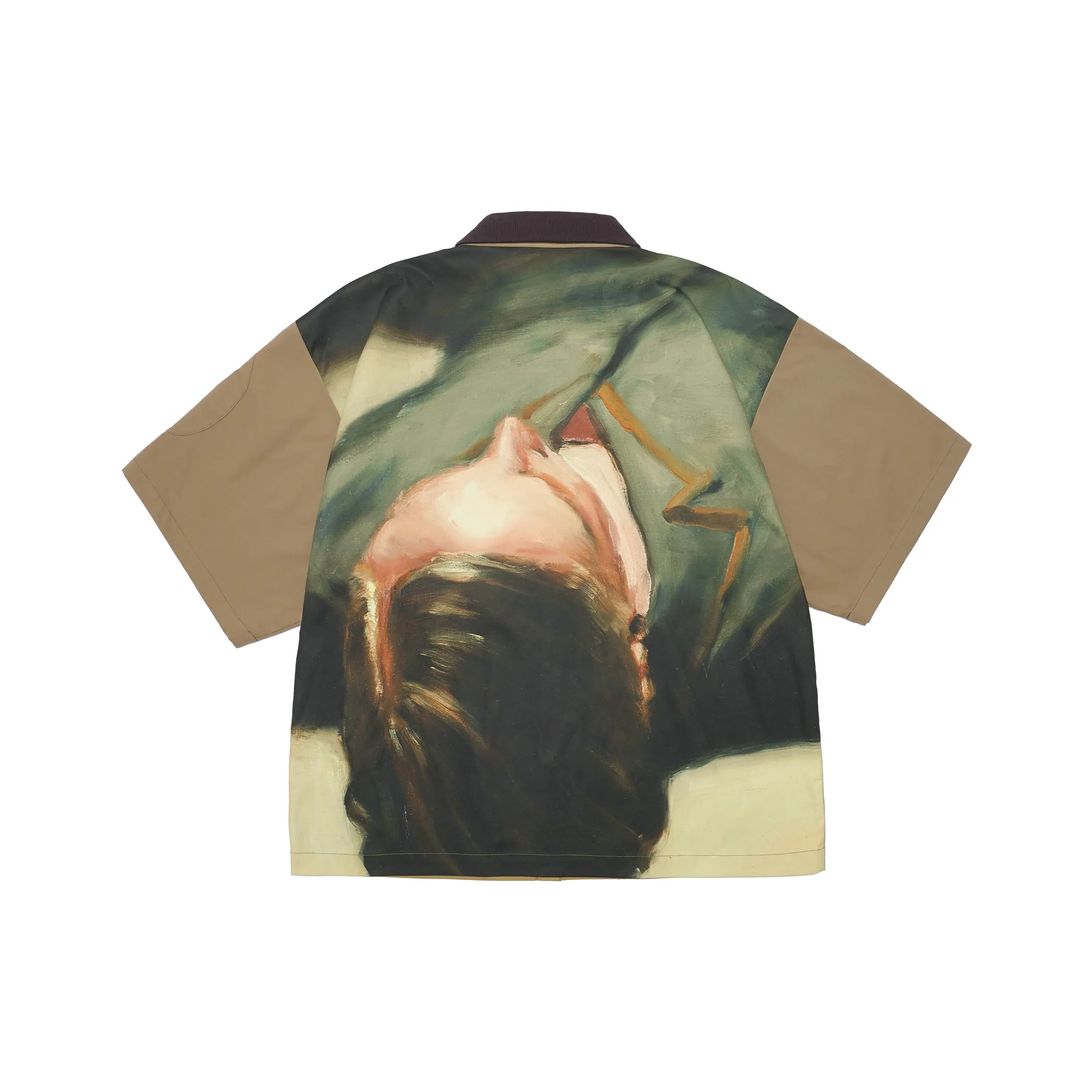 UNVESNO SS21 Figure Print Shirt Spring Summer Unisex Brown