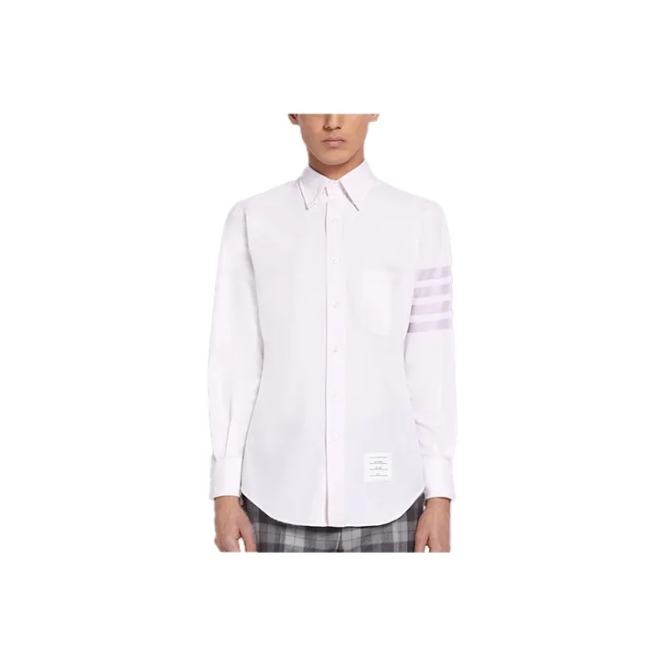 THOM BROWNE Satin Weave 4 Bar Shirt