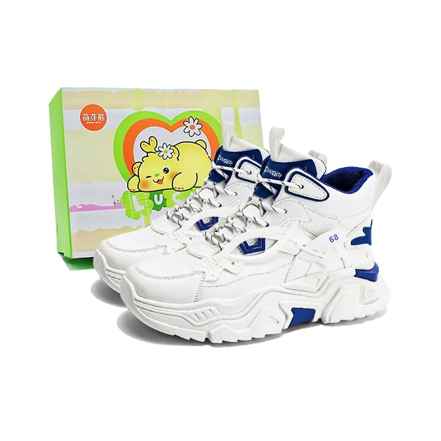 Budding Bear Slip-resistant Abrasion-resistant Lightweight Увеличивающие высоту High-Top Footwear Men's Box