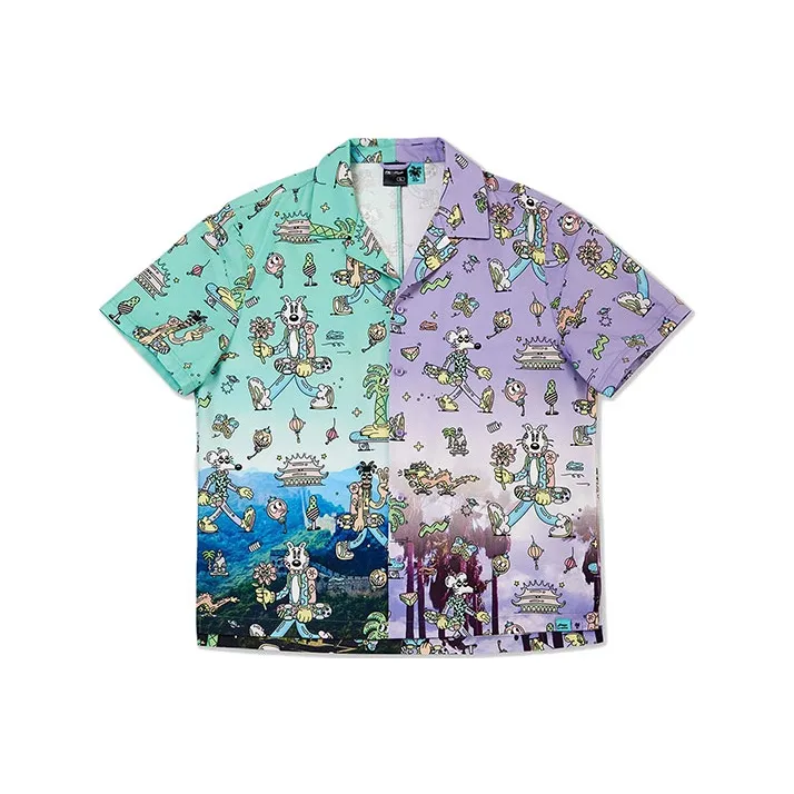 Steven Harrington X LINING Skateboard Maison Shirts Unisex Multicolor