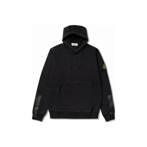 STONE ISLAND Черный Мужские Свитшоты