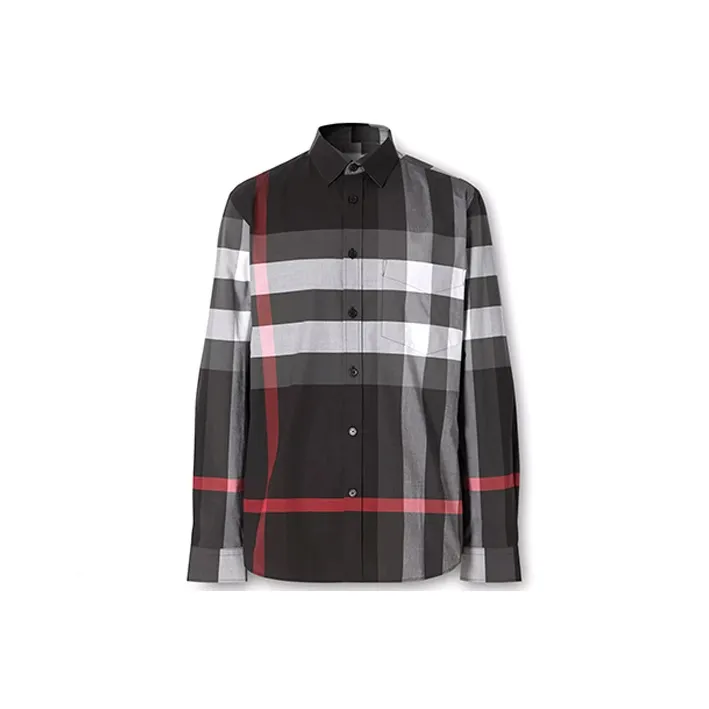 Burberry Check Stretch Cotton Poplin Shirt