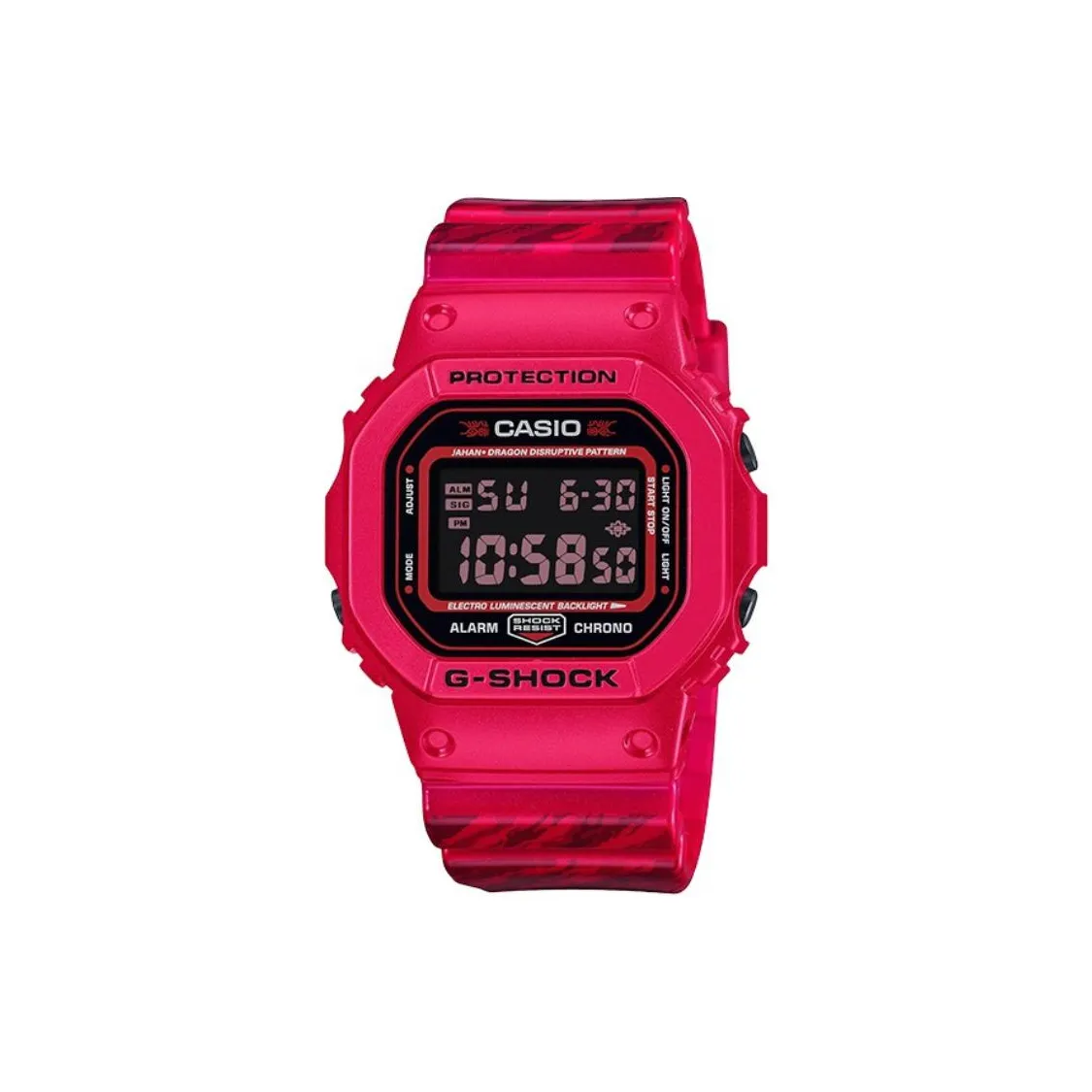 CASIO Кварцевый Movement Унисекс Часы 48,9mm*42,8mm*13,4mm Красные