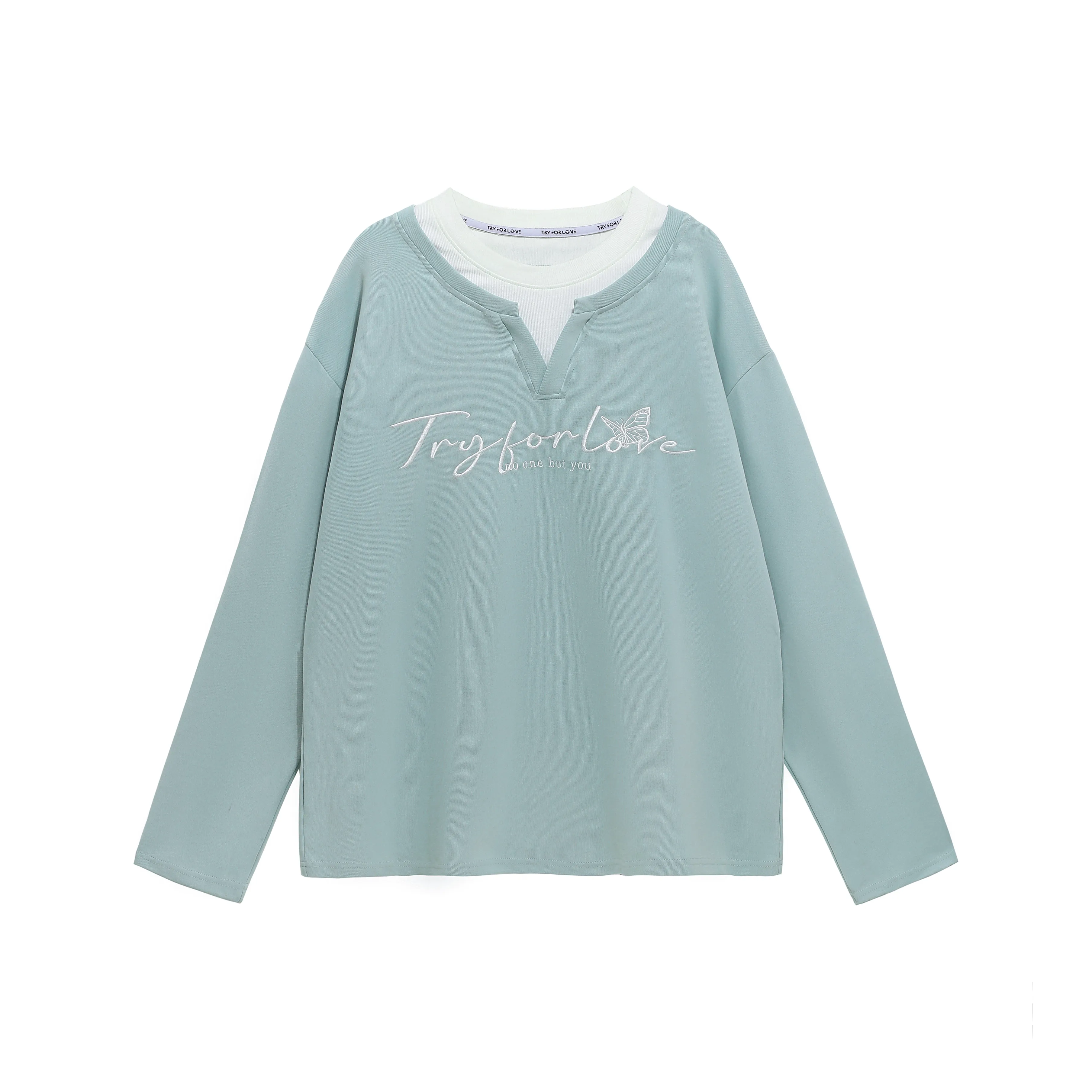 Tryforlove T Shirt Men's Light Gray Green