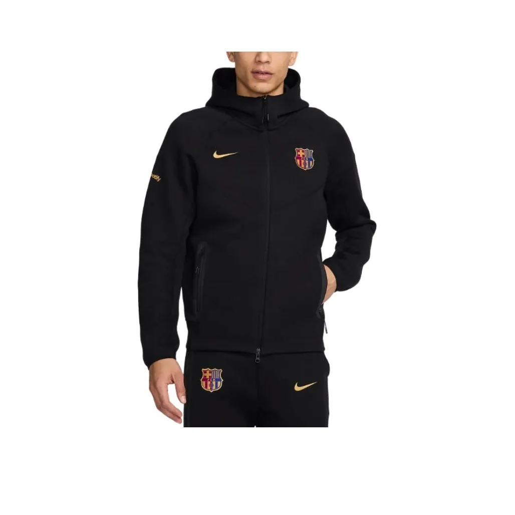 Nike F.C. Barcelona Tech Fleece Windrunner Horseshoe sweatshirt Men's Black
