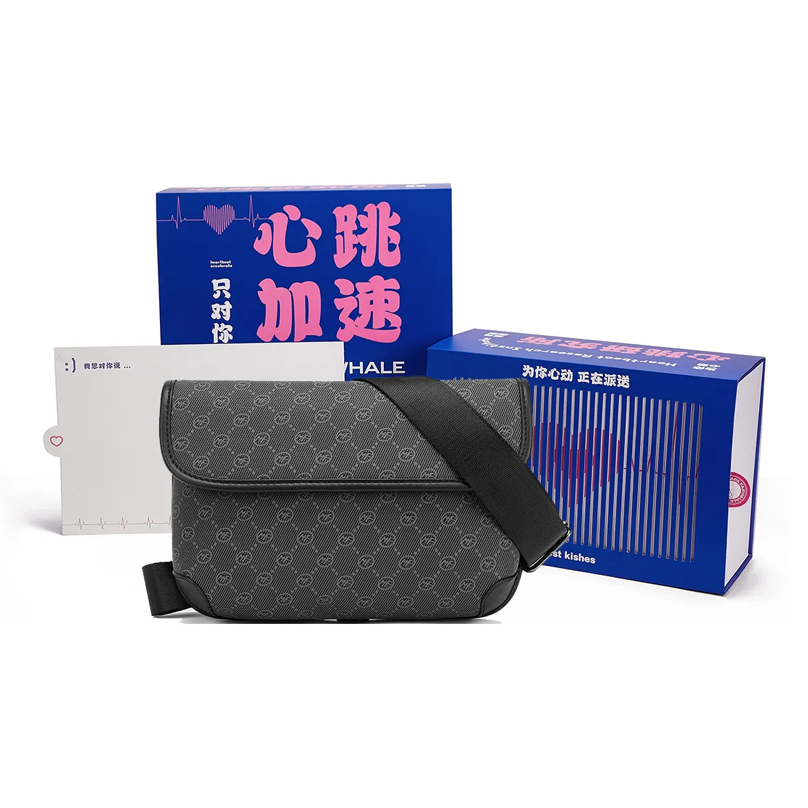 FAIRWHALE Crossbody Bags Black Large Size