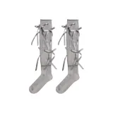 [레이스업 리본 장식] 라이트 그레이 *2