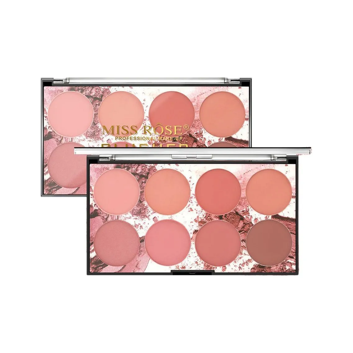 MISS ROSE 8 COLORS Румяна Палетка Контроль Жирности Легко Смесь Естественный Без Слоев Матовый