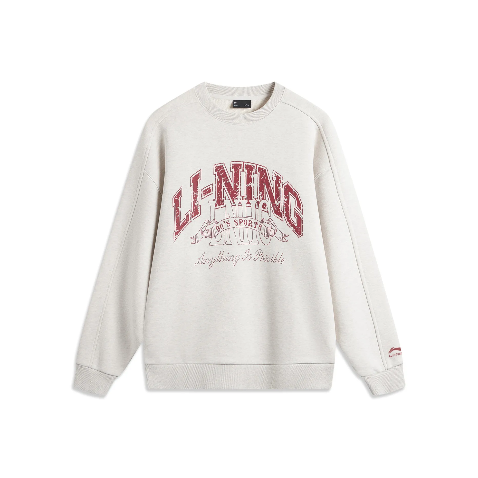 LiNing Sports Fashion Collection Sweatshirt Unisex Heather Gray Tile Gray