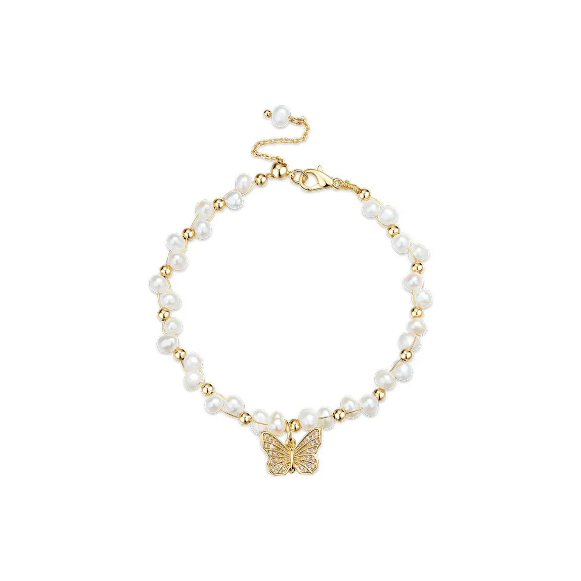 LIBI Сплав Синтетический кубический цирконий Пресноводный жемчуг Браслеты Женские