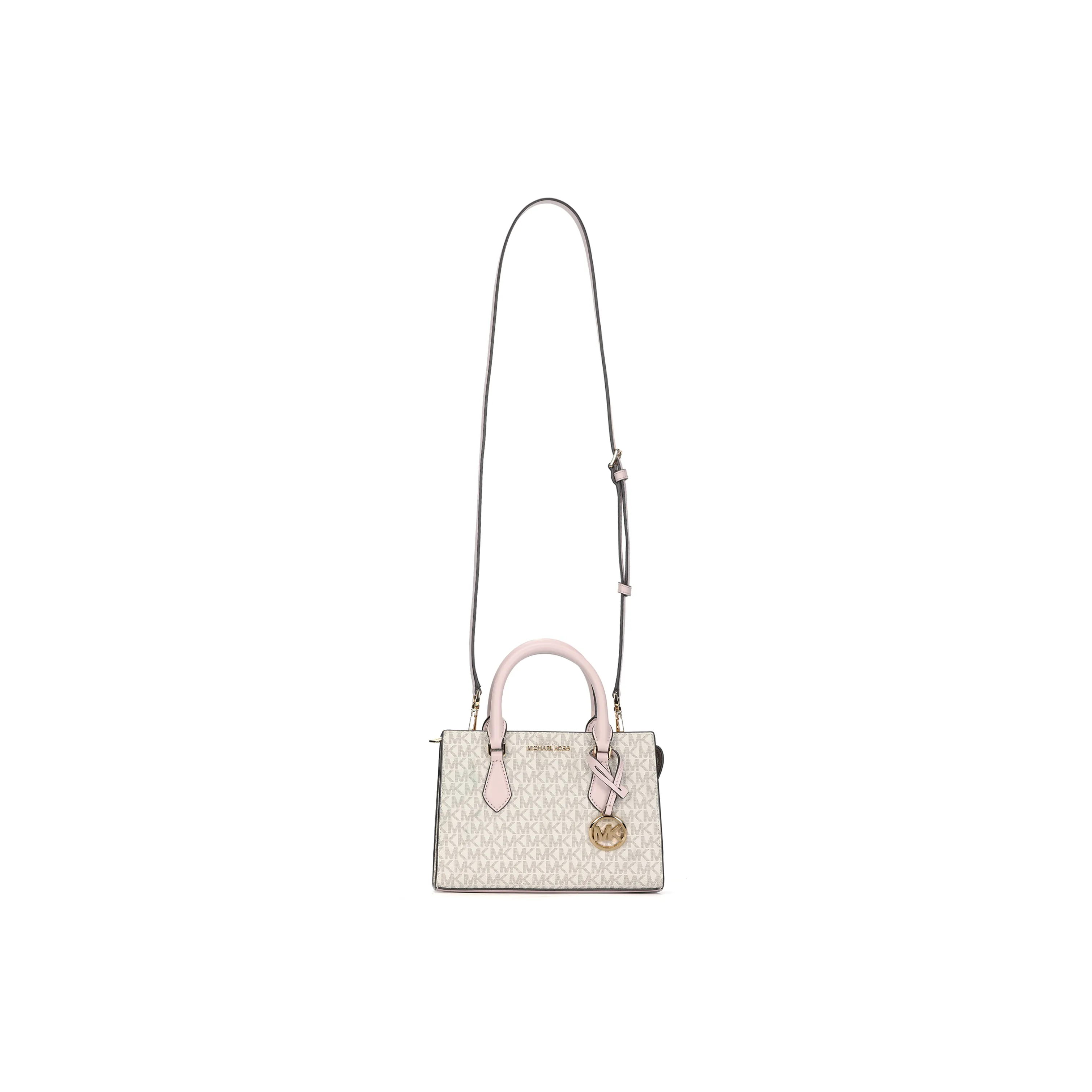 MICHAEL KORS Shania Artificial Leather Crossbody Handbag Trumpets Women's Vanilla White/Nude Pink