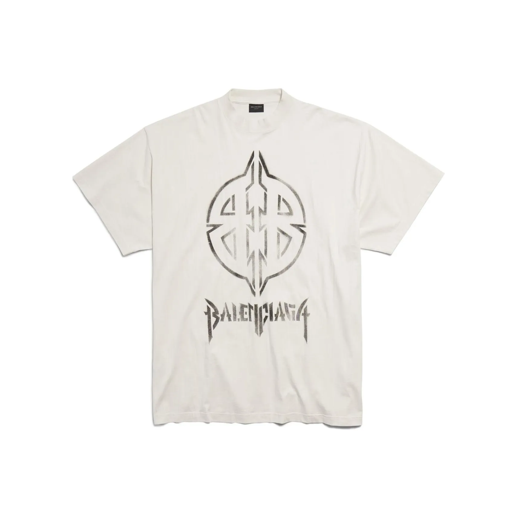 Balenciaga С принтом буквы круглый вырез короткие рукава футболка рубашка свободный крой унисекс белый