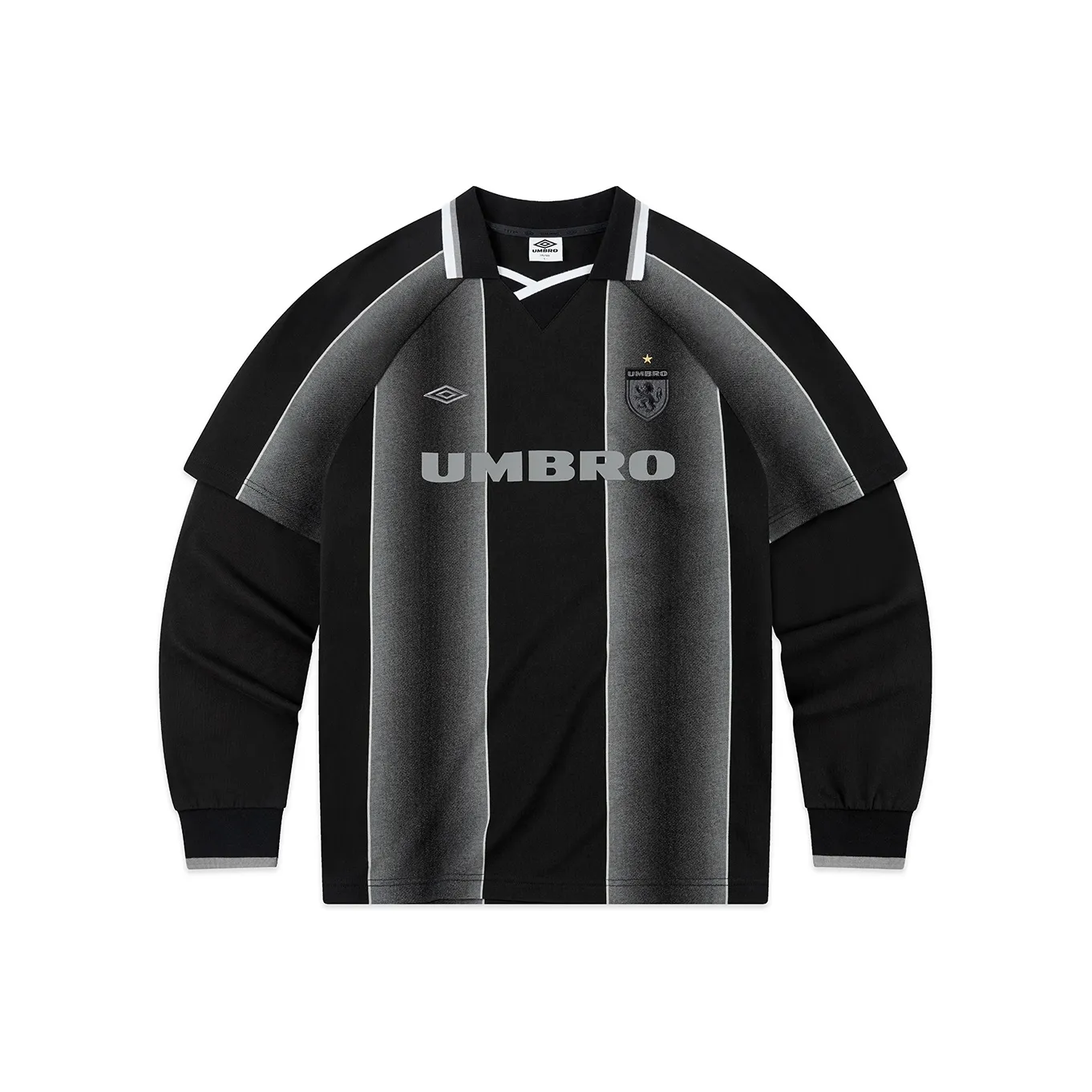 Umbro совместная бренд Длинный рукав Т-рубашка Унисекс