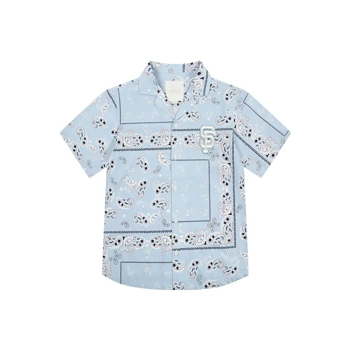 MLB Cashew Flower Shirts Unisex Sky Blue