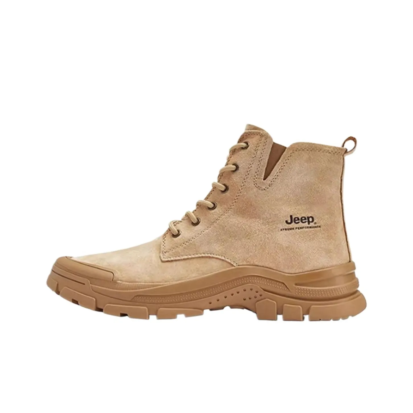 JEEP Outdoor Casual Высокий Топ Походная обувь Унисекс Верблюжий цвет