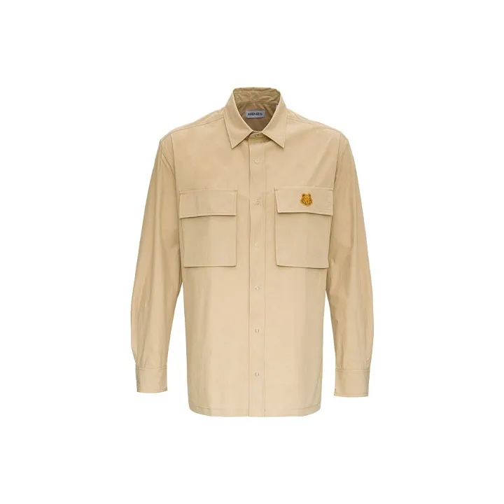 KENZO Classic Tiger Head Shirts Men's Beige