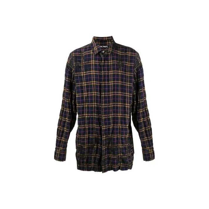 PALM ANGELS Темно-синие мужские рубашки