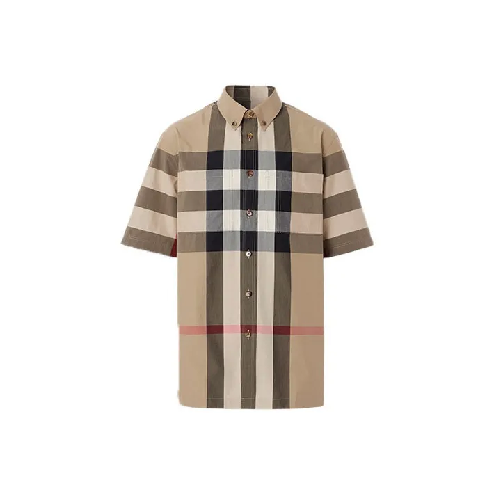 Burberry Рубашка Мужская Архив Бежевый