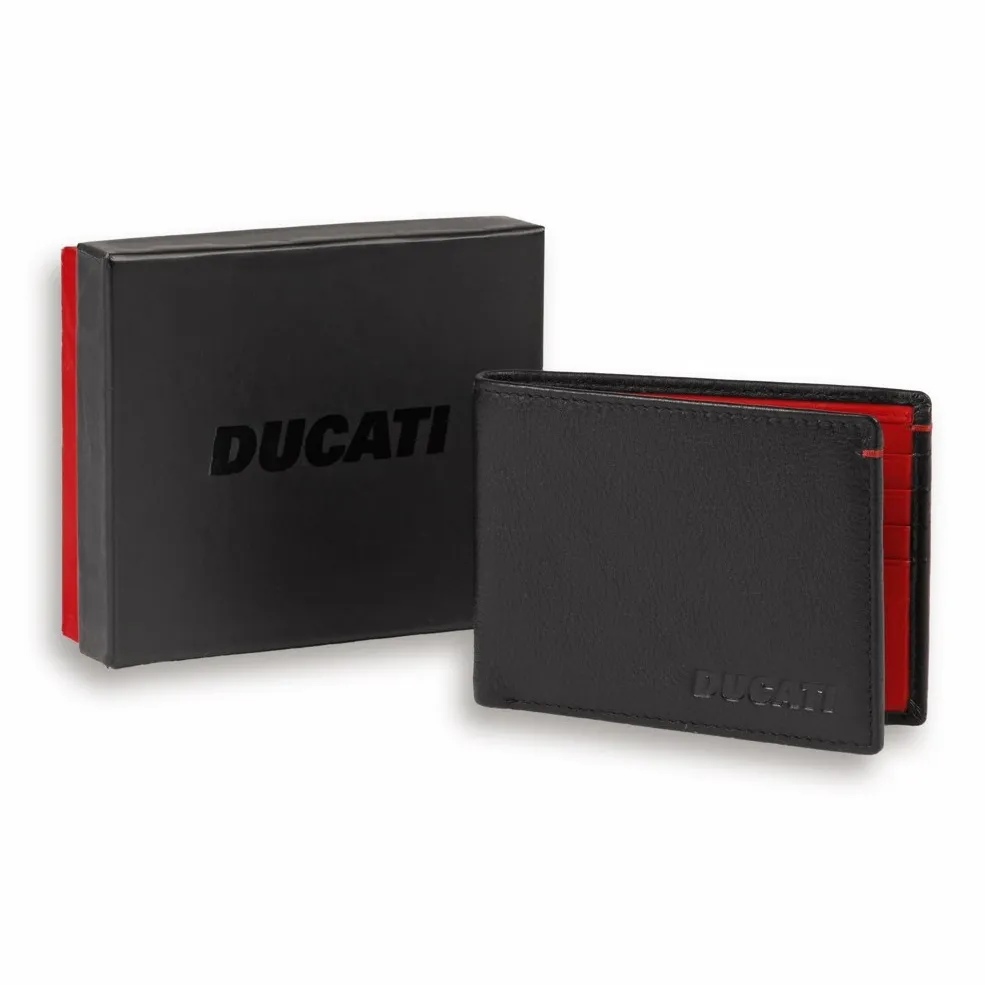 Дукати Коровья кожа Кошелек Унисекс Черный Красный
