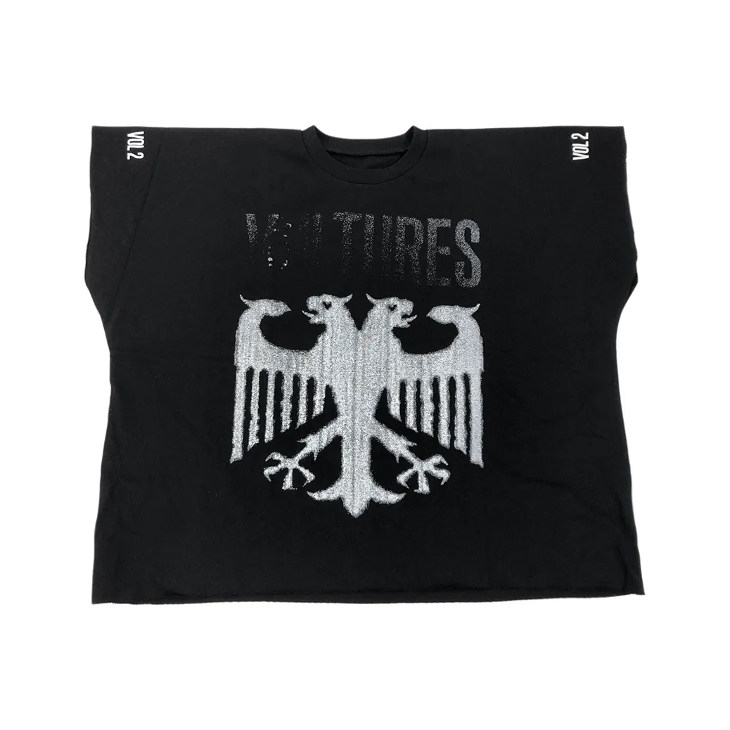 YEEZY VULTURES Album Peripheral Series Kanye Haikou Listening Session VULTURES VOL 2 TEE T Shirt Unisex Black