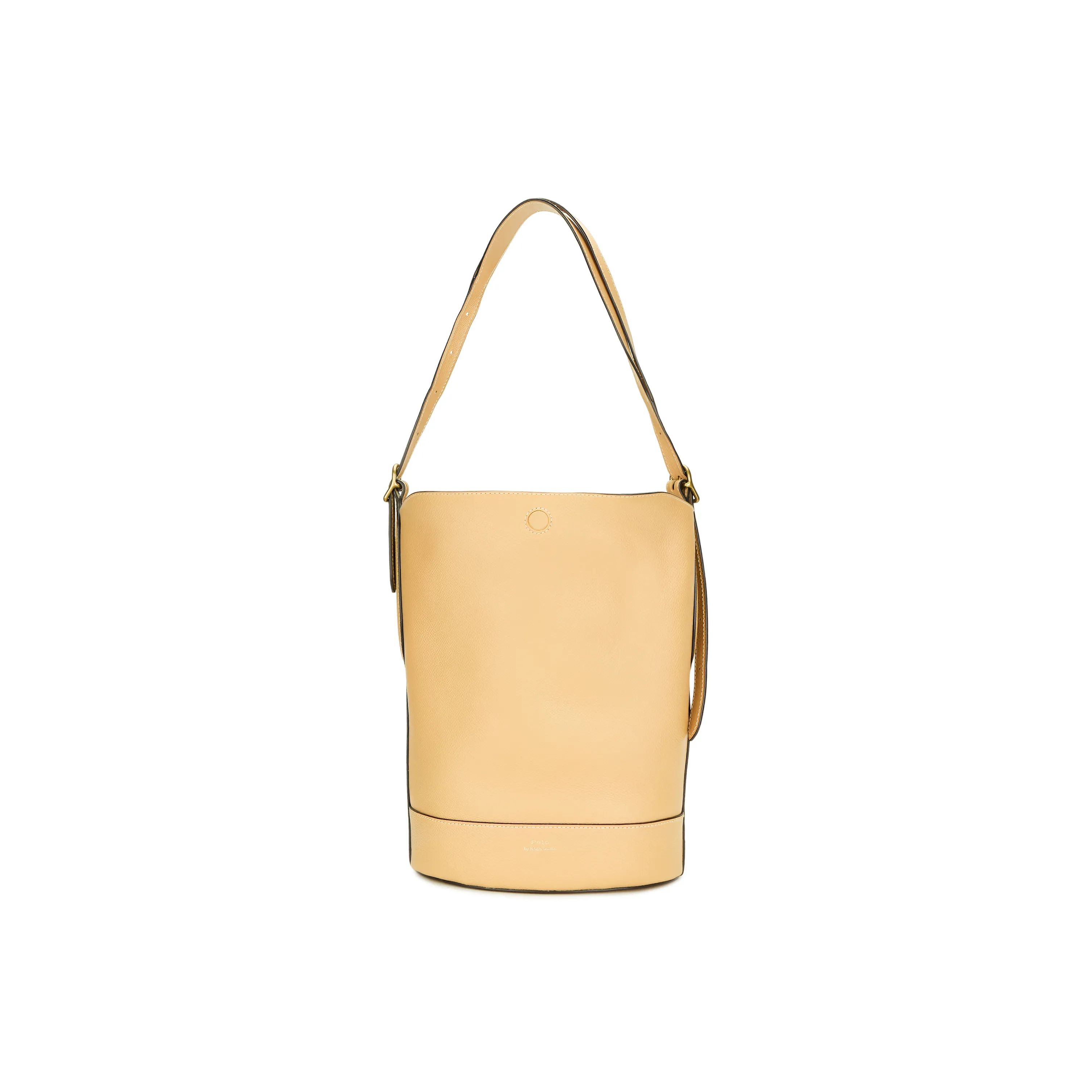 Polo Ralph Lauren Bellport Cow Leather Bucket Bag, Handbag, Shoulder Bag Women's Brown