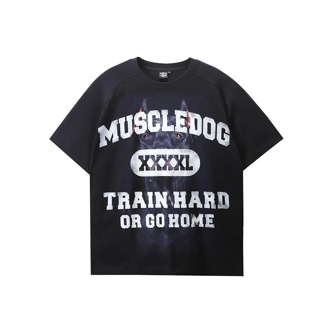 Muscle Dog Черные Мужские T-Рубашки