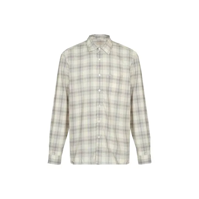 Burberry Рубашка Мужская Светло-Серого Цвета