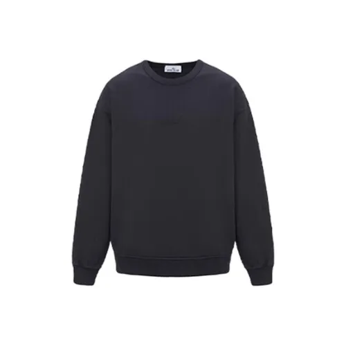 STONE ISLAND Черный Мужские Свитшоты
