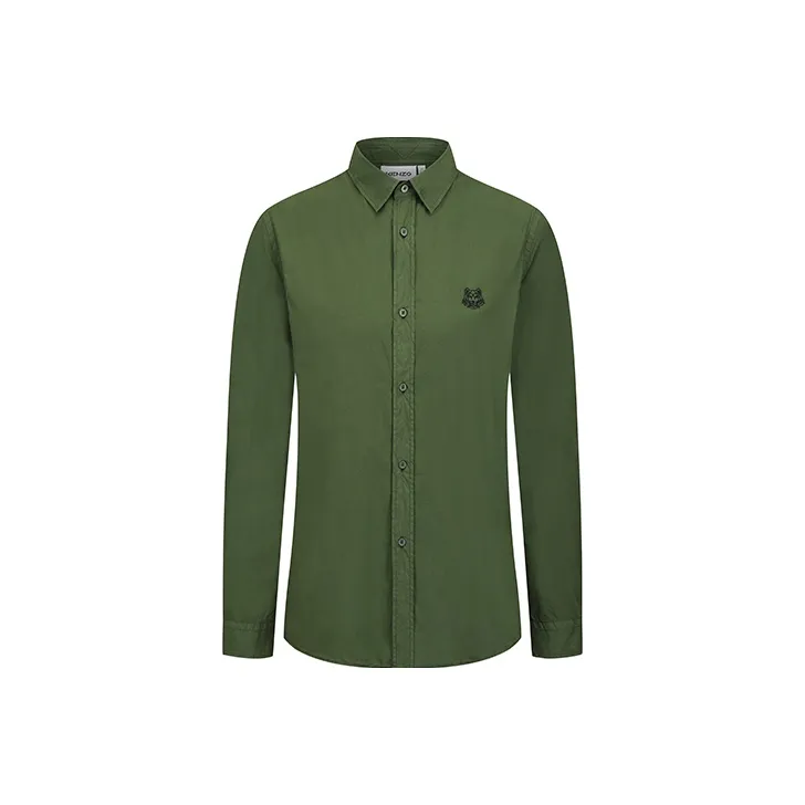 KENZO Армейский зеленый Мужские рубашки
