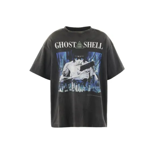 SAINT Mxxxxxx Attack on Titan Collaboration Черная Мужская Рубашка