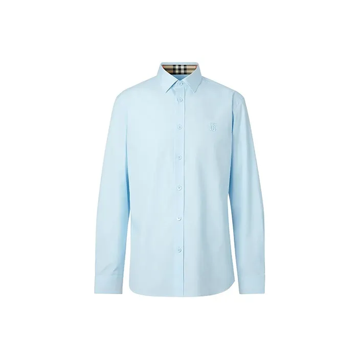 Burberry Рубашка Мужская Светло-Синяя