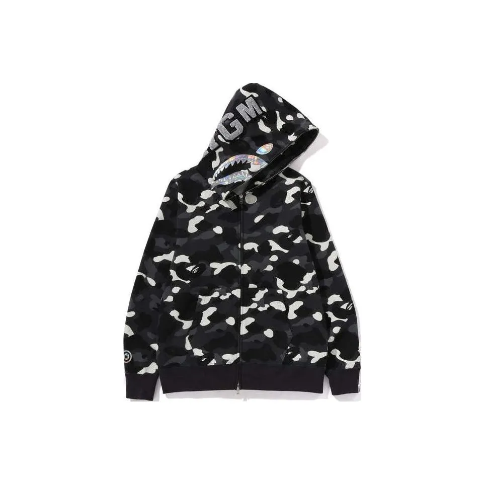 Weekday Tracy Robe t-shirt double épaisseur avec inscription Noir City Camo Shark Full Zip Hoodie SS24