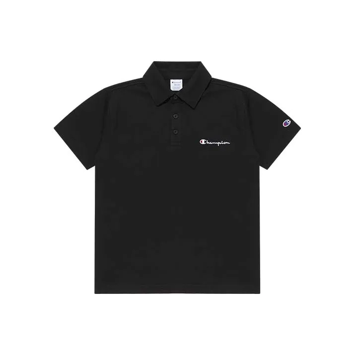 Champion Поло Японская версия Унисекс Черный