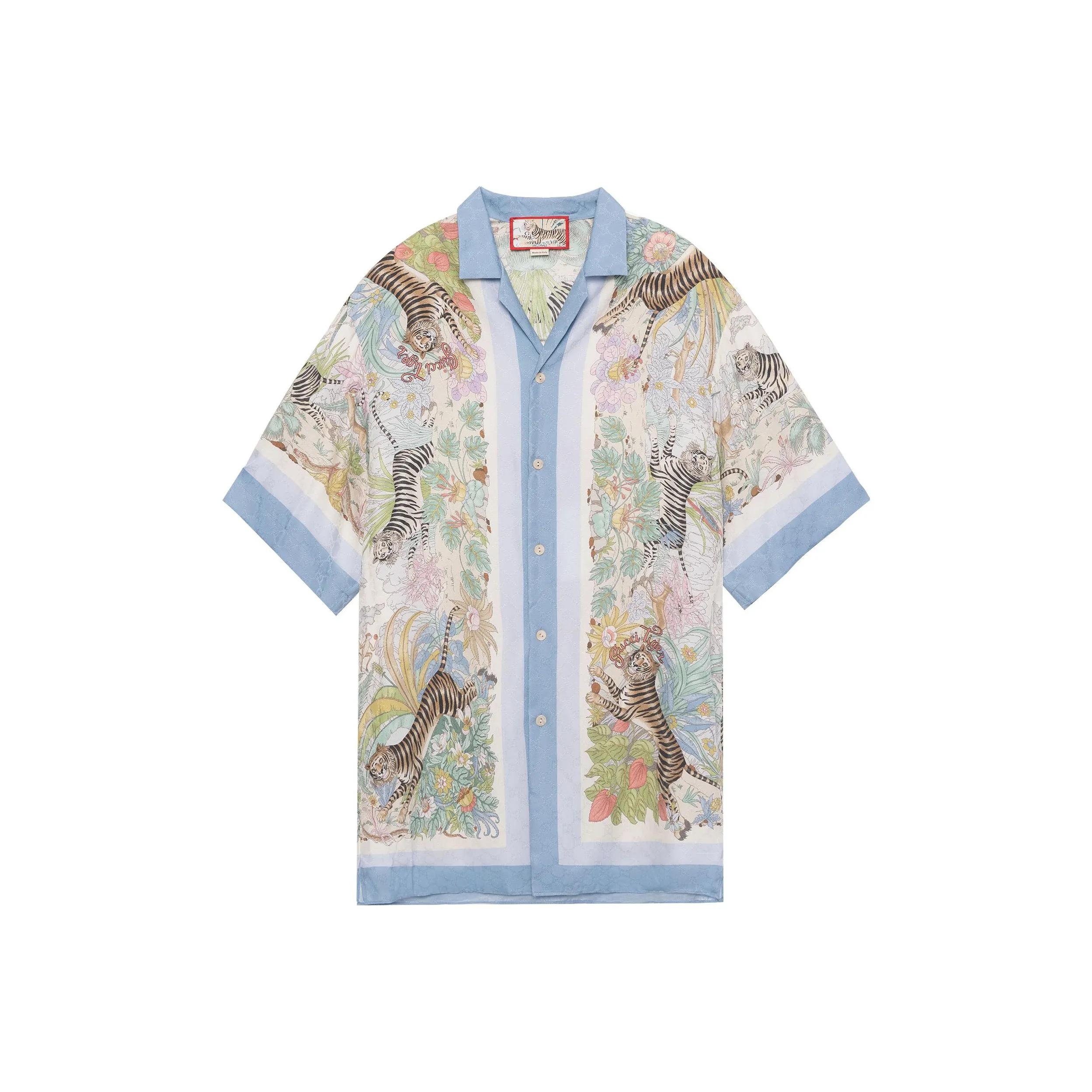 GUCCI SS22 Shirt Men's Ivory Blue
