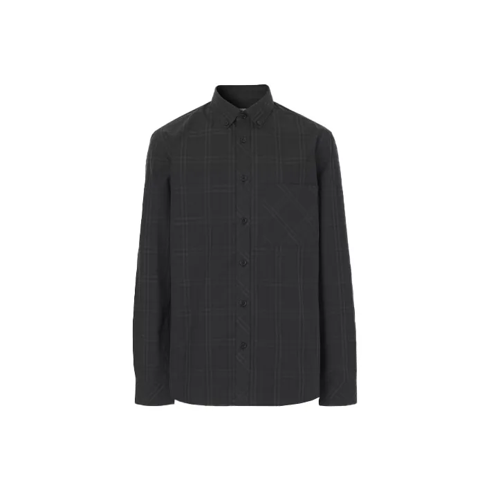 Burberry Shirt Men's Dark Charcoal Gray