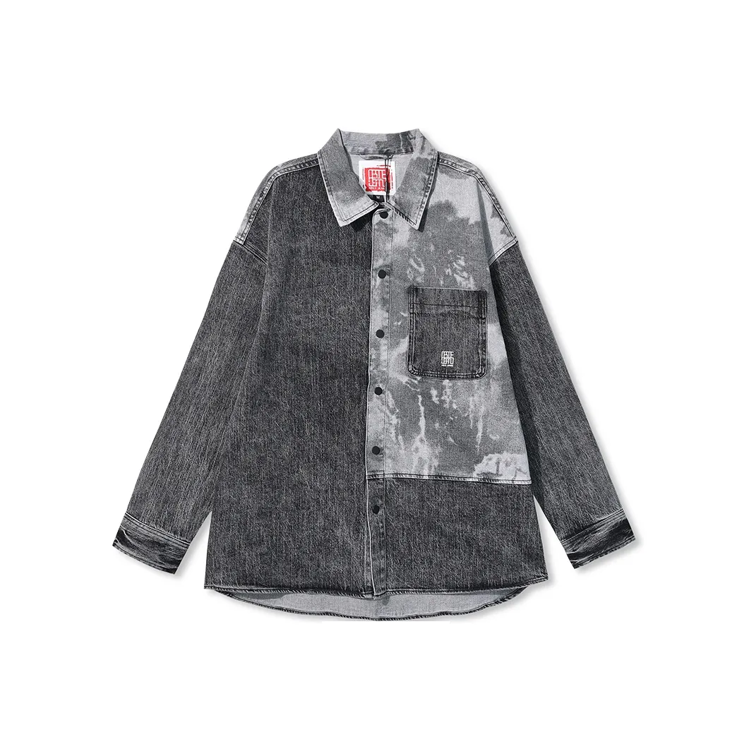 ABLE JEANS Выстиранный винтажный серый Унисекс Рубашки