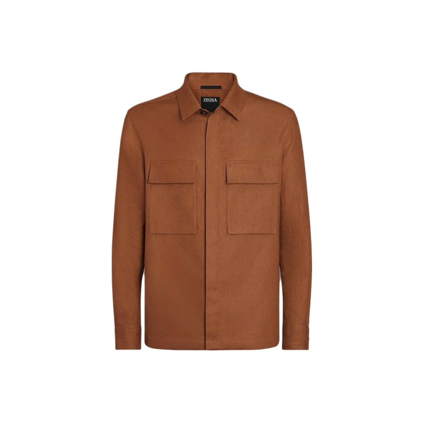 Ermenegildo Zegna Shirts Men Dark Leaf Color