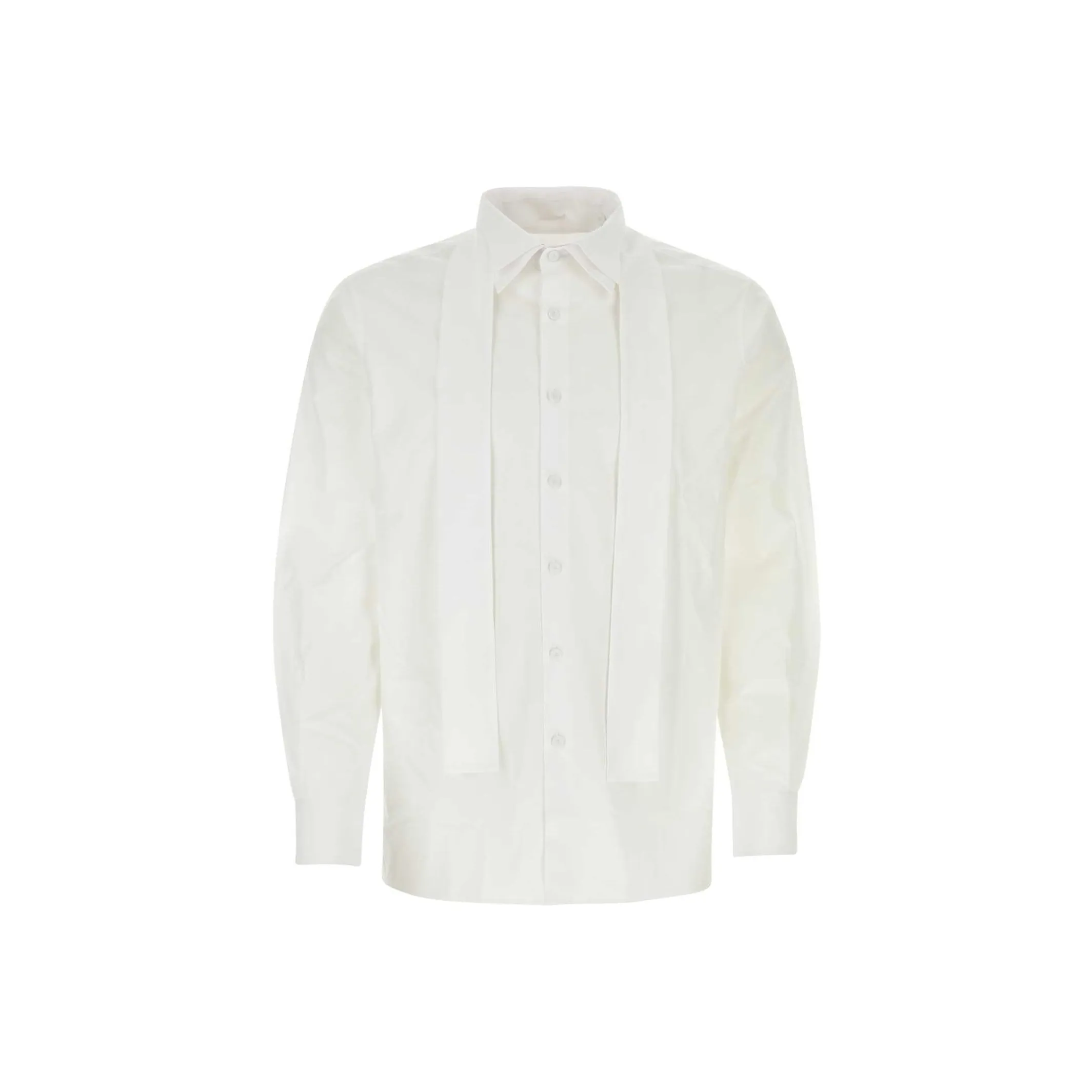 PRADA Tie Detailed Button Up Shirt