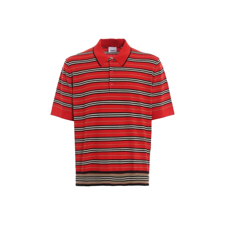 Burberry Polo Shirts Men's Red