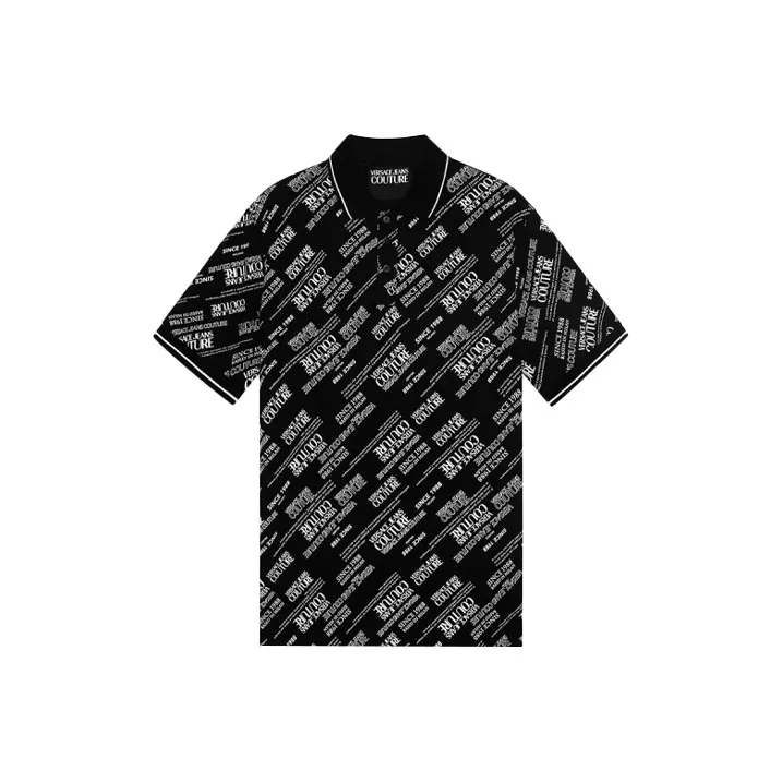VERSACE JEANS COUTURE Polo Shirts Men's Black