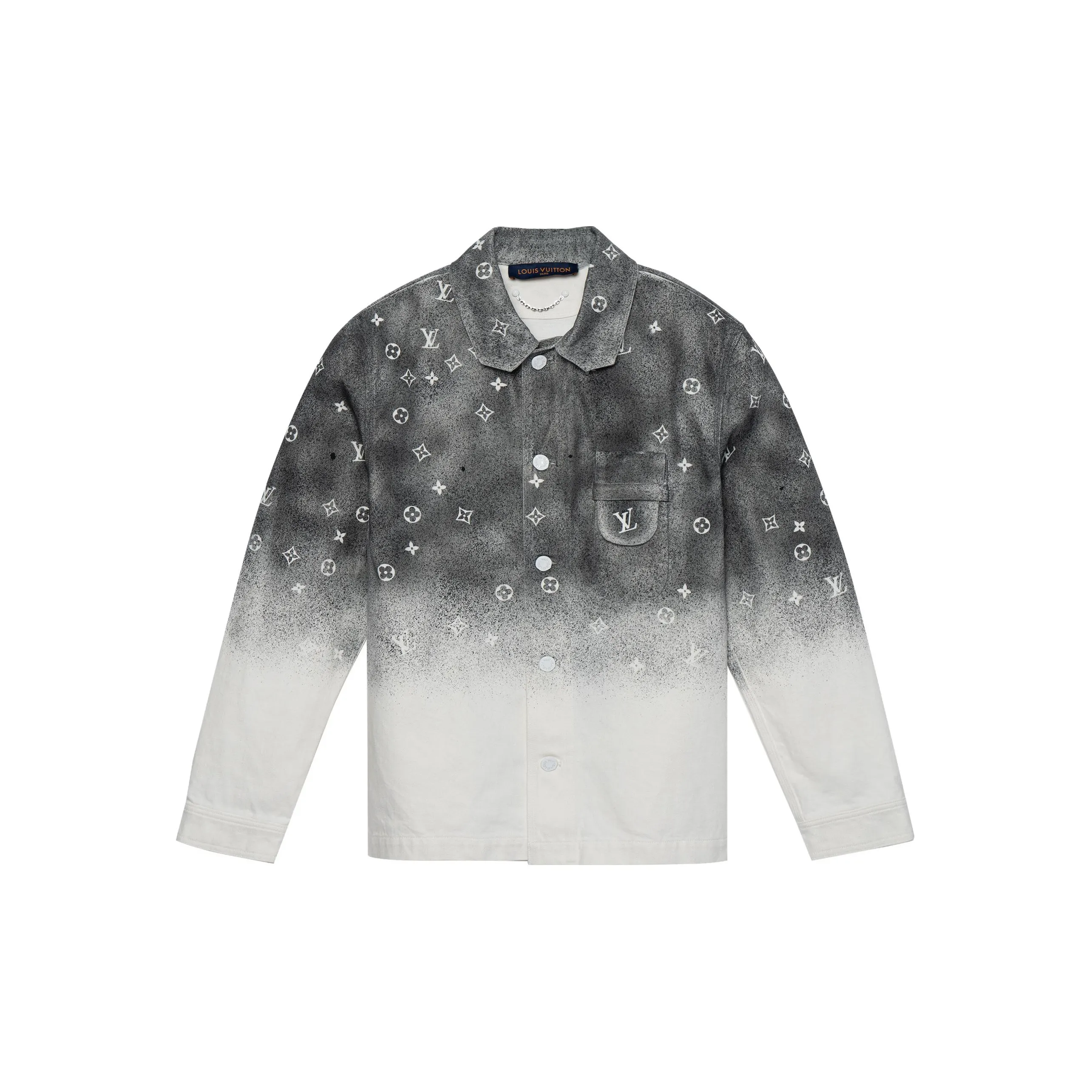 LOUIS VUITTON SS22 Men Starry Sky Sleeve Shirt Grey